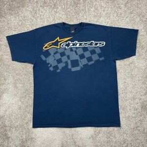 Vintage Y2K Alpinestars Motorcross Racing T Shirt XL
